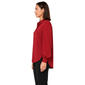 Womens Zac & Rachel Long Sleeve Solid Button Down Satin Blouse - image 3