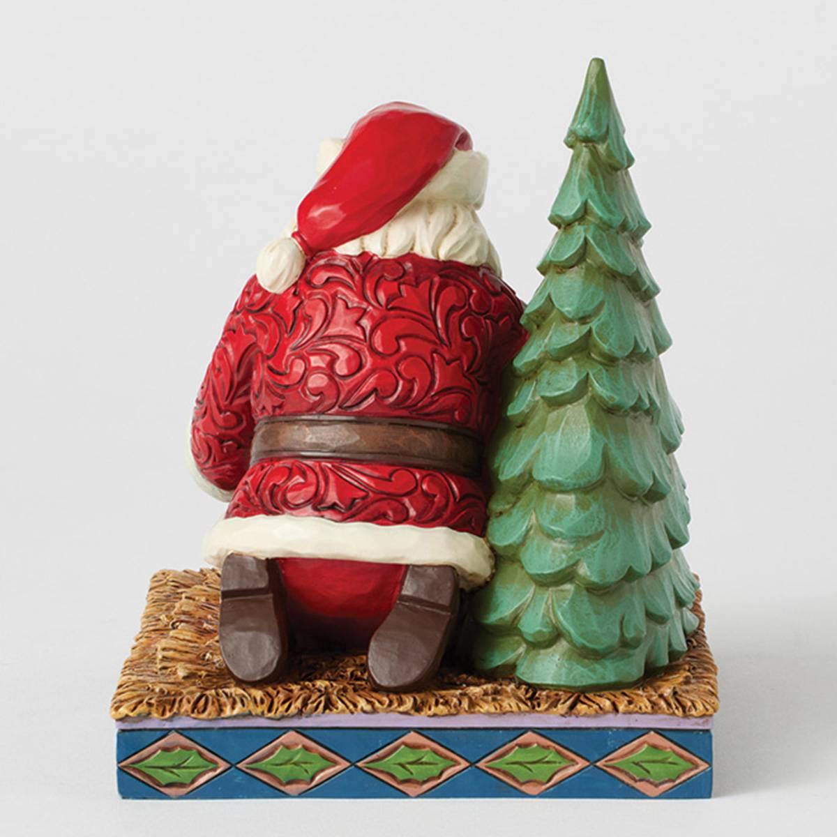 Jim Shore Santa Kneeling over Baby Jesus Christmas Figurine