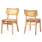 Baxton Studio Tadeo Oak Brown Finished Wood 2pc. Dining Chair Set - image 1