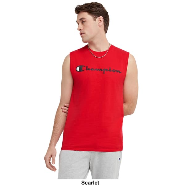 Mens Champion Sleeveless Graphic Muscle Tee