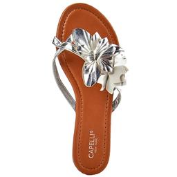 Womens Capelli New York 3D Floral Flip Flops