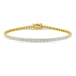 Nova Star® Gold over Sterling Silver Lab Grown Diamond Bracelet