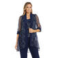 Womens R&M Richards 3 Piece Metallic Flower Pant Suit - image 3