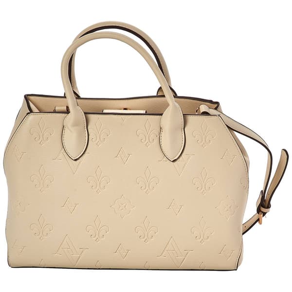 Adrienne Vittadini Bella Embossed Charm Satchel