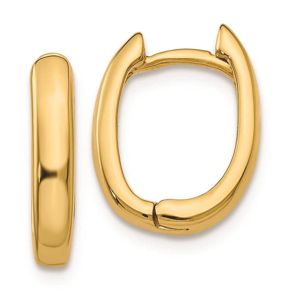 Gold Classics&#40;tm&#41; 14kt. Gold High Polished Oval Hoop Earrings - image 