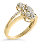 Haus of Brilliance 14kt. Gold Plated 1/2ctw. Diamond Bypass Ring - image 3