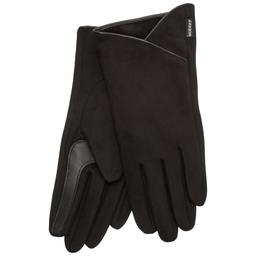 Womens Isotoner Seamed Wrist Detail Stretch Microsuede Gloves
