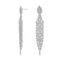 Roman Silver-Tone Crystal Cup Chain Drop Earrings - image 1