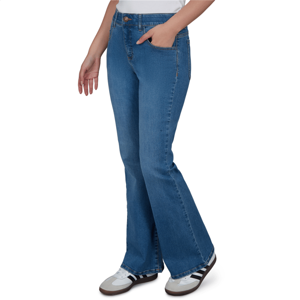 Petite Ruby Rd. Key Items Stretch Denim Kick Flare Jeans