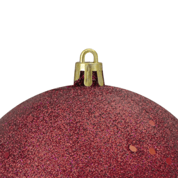 Northlight Holographic Glitter Burgundy Christmas Ball Ornament
