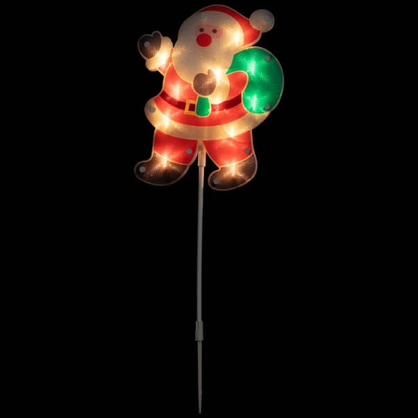 Northlight Seasonal Christmas Santa Pathway Markers - Set of 3