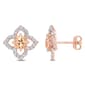 Gemstone Classics(tm) 1ctw. Morganite Flower Stud Earrings - image 1