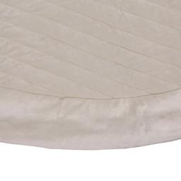 National Tree 60in. Quilted Velvet Ivory Tree Skirt
