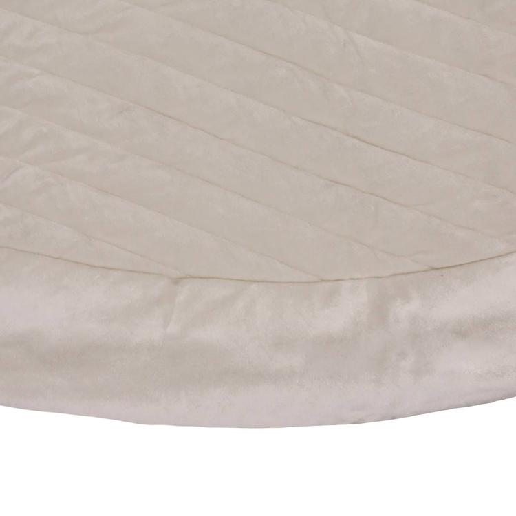 National Tree 60in. Quilted Velvet Ivory Tree Skirt