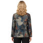 Womens Ali Miles Long Sleeve V-Neck Abstract Blouse - image 2