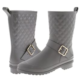 Womens Capelli New York Quilted Mid Calf Rain Boots