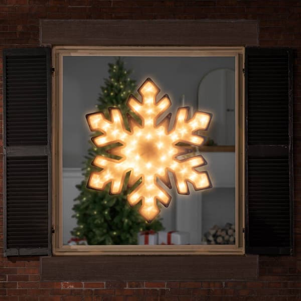 Northlight Seasonal 20in. Pre-Lit Snowflake Window Silhouette