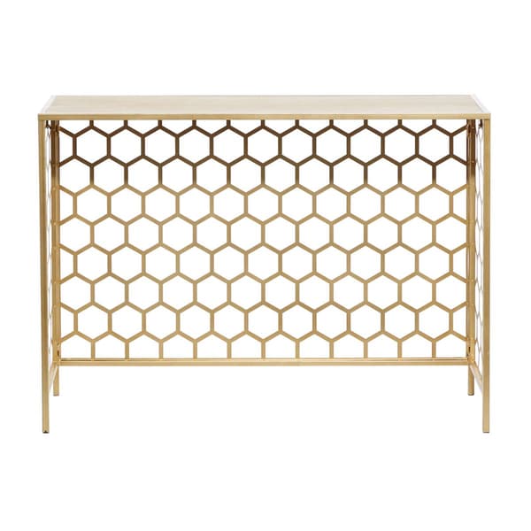 9th & Pike® Gold Metal Contemporary Console Table