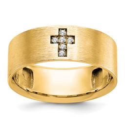 Mens Diamond Classics(tm) 10kt. Gold IBGoodman Cross Diamond Ring