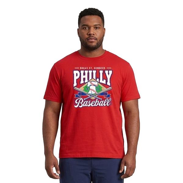 Mens Big & Tall Tailgate Philadelphia Baseball Homefield Tee - image 