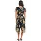 Womens Ellen Weaver Chiffon Floral High Low Hem Dress- Poppy - image 2