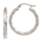 Gold Classics(tm) 10kt. White Gold Twist Polished 16mm Hoop Earrings - image 1
