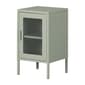 South Shore Crea Sage Green Metal Mesh 1-Door End Table - image 1