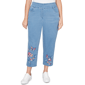 Plus Size Alfred Dunner Austin Floral Butterfly Pull On Jeans - image 1