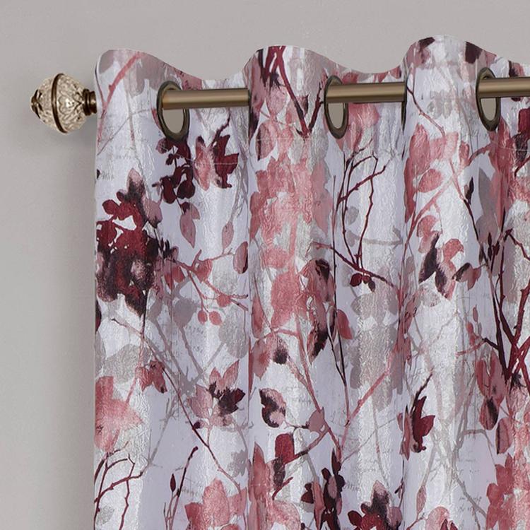 Achim Tranquil Floral Grommet Window Curtain Panel