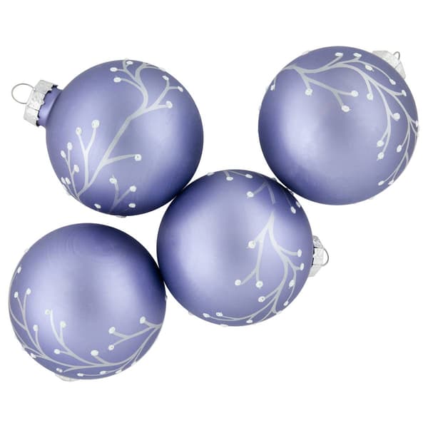 Northlight Seasonal 4ct. Branches Glass Ball Christmas Ornaments