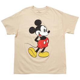Young Mens Mickey Mouse Short Sleeve Graphic Tee - Sand