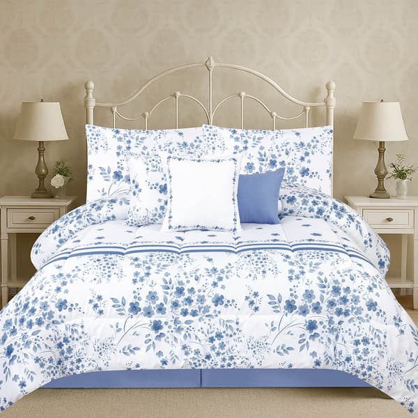 Ashley Cooper Lydia Blossoms 7 Pc Comforter Set - image 
