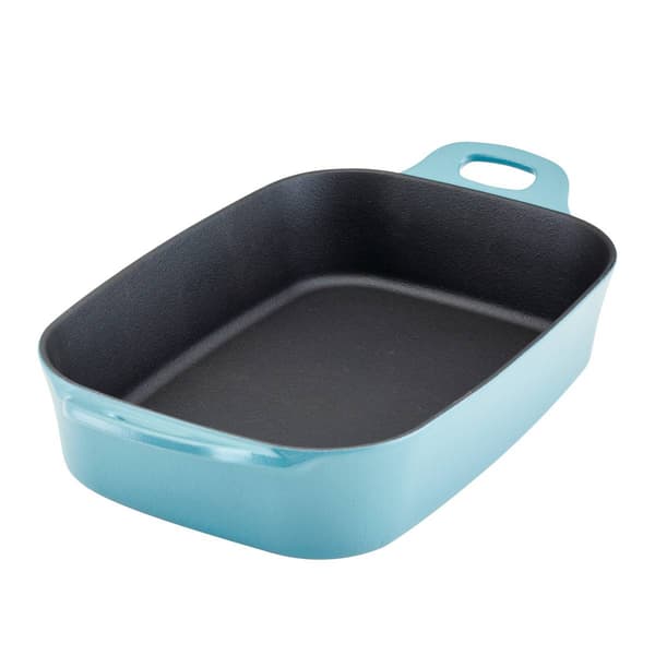 Rachael Ray Premium RUST-RESISTANT&#40;tm&#41; Cast Iron Roasting Pan-9-Inch - image 