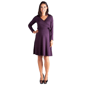 Plus Size 24/7 Comfort Apparel Belted Long Sleeve Maternity Dress - image 1