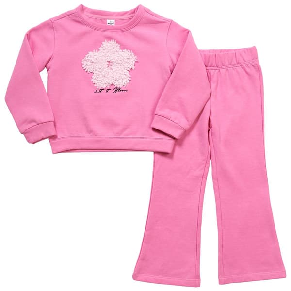 Toddler Girl 90 Degree(R) 3D Applique Meet & Greet Top/Pants Set - image 