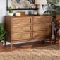 Baxton Studio Ramiel Modern Ash Walnut Wood 6-Drawer Dresser - image 8