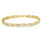 Diamond Classics&#40;tm&#41; 10kt. Gold Flower Cluster Tennis Bracelet - image 1