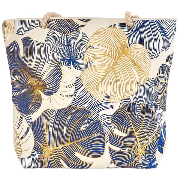 Renshun Metallic Palm Beach Tote