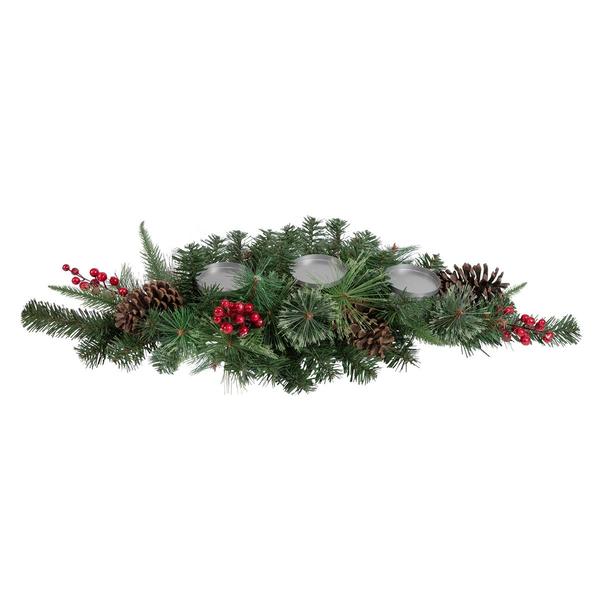 Northlight Seasonal Pine Christmas Candle Holder Centerpiece
