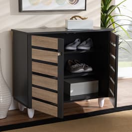 Baxton Studio Gisela 2 Door Shoe Storage Cabinet