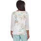 Womens Alfred Dunner Kensington Gardens Scroll Split Neck Top - image 2