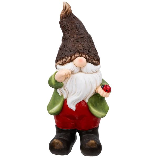 Northlight Seasonal Gnome w/ Ladybug Garden Statue