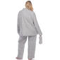Plus Size White Mark Dotted Long Sleeve 3pc. Pajama Set - image 2