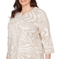 Plus Size Alfred Dunner Natural Wonder Abstract Keyhole Blouse - image 5