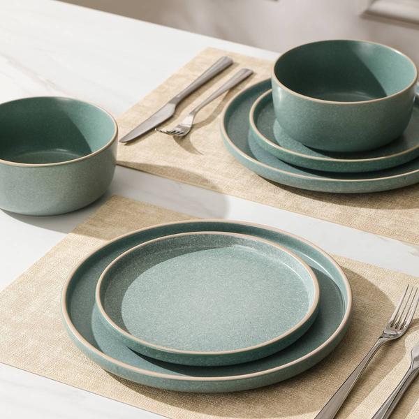 Earth & Clay Amber 12-Piece Stoneware Dinnerware Set