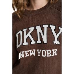 Womens DKNY Jeans Long Sleeve Logo Closed Stitch Sweater