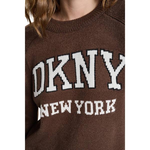 Womens DKNY Jeans Long Sleeve Logo Closed Stitch Sweater
