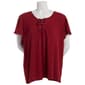 Womens French Laundry Short Flutter Sleeves Lace Up Neck Blouse - image 1