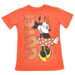 Girls (7-16) Disney Short Sleeve Cute Rhinestone Minnie Mouse Tee