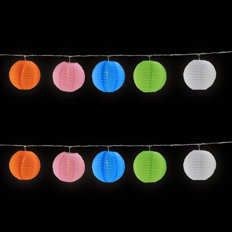 Northlight Seasonal 9ft. Summer Paper Lantern Patio Light Set